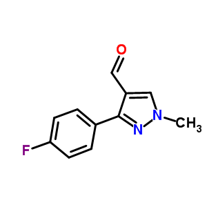 3-(4-Fluoro-phenyl)-1-methyl-1H-pyrazole-4-carbaldehydeStructure,689250-53-1Structure 3-(4-Fluoro-phenyl)-1-methyl-1H-pyrazole-4-carbaldehyde Structure,689250-53-1Structure