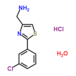 4-(Aminomethyl)-2-(3-chlorophenyl)-1,3-thiazole hydrochloride monohydrateStructure,690632-12-3Structure 4-(Aminomethyl)-2-(3-chlorophenyl)-1,3-thiazole hydrochloride monohydrate Structure,690632-12-3Structure