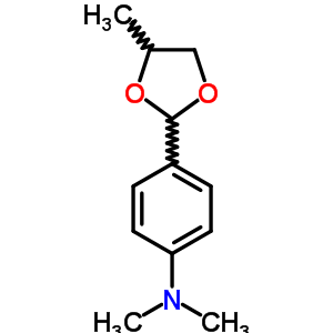 Benzenamine,n,n-dimethyl-4-(4-methyl-1,3-dioxolan-2-yl)-Structure,6946-37-8Structure Benzenamine,n,n-dimethyl-4-(4-methyl-1,3-dioxolan-2-yl)- Structure,6946-37-8Structure