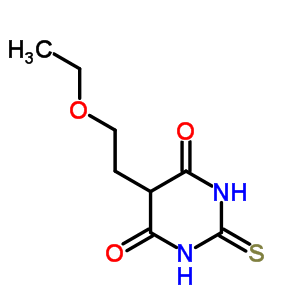 4,6(1H,5h)-pyrimidinedione,5-(2-ethoxyethyl)dihydro-2-thioxo-Structure,6964-70-1Structure 4,6(1H,5h)-pyrimidinedione,5-(2-ethoxyethyl)dihydro-2-thioxo- Structure,6964-70-1Structure