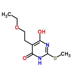 4(3H)-pyrimidinone,5-(2-ethoxyethyl)-6-hydroxy-2-(methylthio)-Structure,6964-71-2Structure 4(3H)-pyrimidinone,5-(2-ethoxyethyl)-6-hydroxy-2-(methylthio)- Structure,6964-71-2Structure