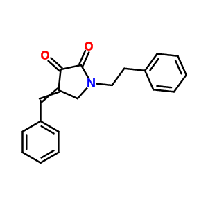 2,3-Pyrrolidinedione,1-(2-phenylethyl)-4-(phenylmethylene)-Structure,6965-12-4Structure 2,3-Pyrrolidinedione,1-(2-phenylethyl)-4-(phenylmethylene)- Structure,6965-12-4Structure