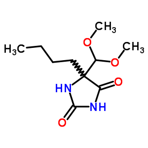 2,4-Imidazolidinedione,5-butyl-5-(dimethoxymethyl)-Structure,6974-22-7Structure 2,4-Imidazolidinedione,5-butyl-5-(dimethoxymethyl)- Structure,6974-22-7Structure