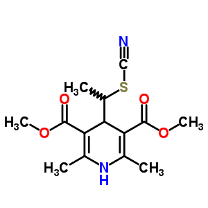 Dimethyl 2,6-dimethyl-4-(1-thiocyanatoethyl)-1,4-dihydropyridine-3,5-dicarboxylateStructure,69891-54-9Structure Dimethyl 2,6-dimethyl-4-(1-thiocyanatoethyl)-1,4-dihydropyridine-3,5-dicarboxylate Structure,69891-54-9Structure