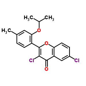 3,6-Dichloro-2-(4-methyl-2-propan-2-yloxy-phenyl)chromen-4-oneStructure,70460-45-6Structure 3,6-Dichloro-2-(4-methyl-2-propan-2-yloxy-phenyl)chromen-4-one Structure,70460-45-6Structure