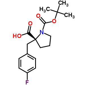 Boc-(r)-alpha-(4-fluorobenzyl)-prolineStructure,706806-64-6Structure Boc-(r)-alpha-(4-fluorobenzyl)-proline Structure,706806-64-6Structure