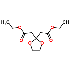2-[2-(乙氧基羰基甲基)-1,3-二氧雜烷-2-基]乙酸乙酯結(jié)構(gòu)式_71022-90-7結(jié)構(gòu)式