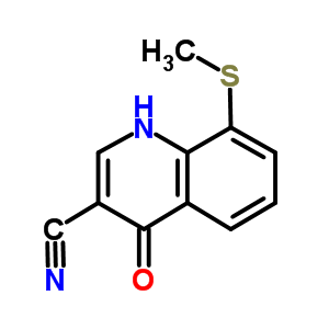 1,4-Dihydro-8-(methylthio)-4-oxo-3-quinolinecarbonitrileStructure,71083-73-3Structure 1,4-Dihydro-8-(methylthio)-4-oxo-3-quinolinecarbonitrile Structure,71083-73-3Structure