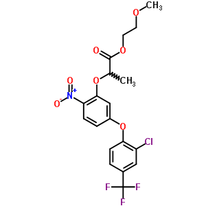 2-甲氧基-2-{5-[2-氯-4-(三氟甲基)-苯氧基]-2-硝基苯氧基}丙酸乙酯結(jié)構(gòu)式_72082-45-2結(jié)構(gòu)式