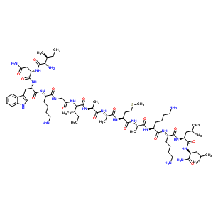 肥大細(xì)胞脫粒肽(墨胸胡蜂)結(jié)構(gòu)式_72093-22-2結(jié)構(gòu)式