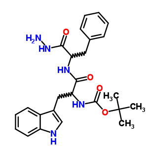 n-[1-[[1-(肼羰基)-2-苯基-乙基]氨基甲酰]-2-(1H-吲哚-3-基)乙基]氨基甲酸叔丁酯結(jié)構(gòu)式_72156-66-2結(jié)構(gòu)式
