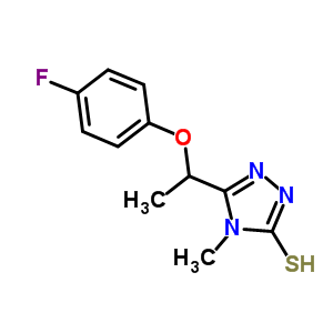 5-[1-(4-氟苯氧基)乙基]-4-甲基-4H-1,2,4-噻唑-3-硫醇結(jié)構(gòu)式_725217-86-7結(jié)構(gòu)式