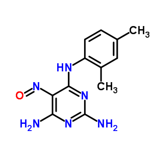 N4-(2,4-dimethylphenyl)-5-nitroso-pyrimidine-2,4,6-triamineStructure,7253-49-8Structure N4-(2,4-dimethylphenyl)-5-nitroso-pyrimidine-2,4,6-triamine Structure,7253-49-8Structure