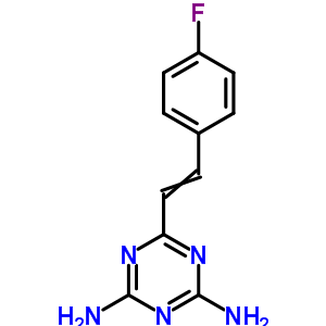 6-[2-(4-氟苯基)乙烯]-1,3,5-三嗪-2,4-二胺結構式_726-33-0結構式