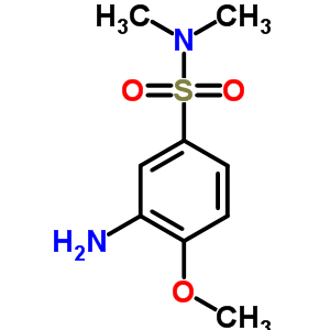 Benzenesulfonamide, 3-amino-4-methoxy-n,n-dimethyl-Structure,7400-96-6Structure Benzenesulfonamide, 3-amino-4-methoxy-n,n-dimethyl- Structure,7400-96-6Structure
