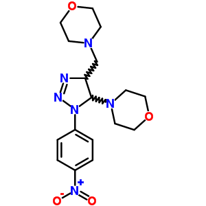 (9CI)-4-[4,5-二氫-4-(4-嗎啉甲基)-1-(4-硝基苯基)-1H-1,2,3-噻唑-5-基]-嗎啉結(jié)構(gòu)式_74072-98-3結(jié)構(gòu)式