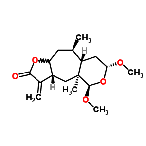 十氫-5,7-二甲氧基-4a,9-二呋喃并(2,3:5,6)環(huán)庚并(1,2-c)吡喃-2(3h)-酮結構式_74312-38-2結構式