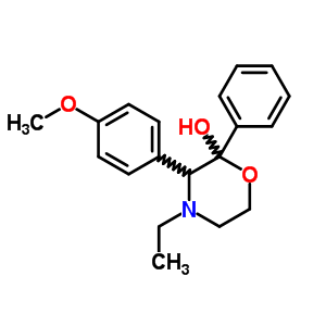4-Ethyl-3-(4-methoxyphenyl)-2-phenyl-morpholin-2-olStructure,7467-25-6Structure 4-Ethyl-3-(4-methoxyphenyl)-2-phenyl-morpholin-2-ol Structure,7467-25-6Structure