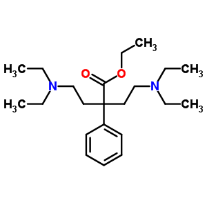 4-二乙基氨基-2-(2-二乙基氨基乙基)-2-苯基-丁酸乙酯結構式_7475-81-2結構式