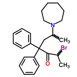 3-Heptanone,2-bromo-6-(hexahydro-1h-azepin-1-yl)-4,4-diphenyl-, hydrobromide (1:1)Structure,7475-86-7Structure 3-Heptanone,2-bromo-6-(hexahydro-1h-azepin-1-yl)-4,4-diphenyl-, hydrobromide (1:1) Structure,7475-86-7Structure