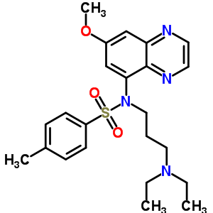 N-(3-diethylaminopropyl)-n-(7-methoxyquinoxalin-5-yl)-4-methyl-benzenesulfonamideStructure,7500-07-4Structure N-(3-diethylaminopropyl)-n-(7-methoxyquinoxalin-5-yl)-4-methyl-benzenesulfonamide Structure,7500-07-4Structure