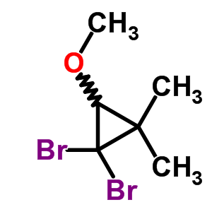 1,1-Dibromo-3-methoxy-2,2-dimethyl-cyclopropaneStructure,75814-47-0Structure 1,1-Dibromo-3-methoxy-2,2-dimethyl-cyclopropane Structure,75814-47-0Structure