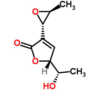 (5R)-5-(1-羥基乙基)-3-[(2S,3S)-3-甲基環(huán)氧乙烷-2-基]-5H-呋喃-2-酮結(jié)構(gòu)式_76375-62-7結(jié)構(gòu)式
