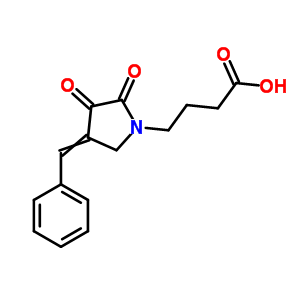 4-(4-Benzylidene-2,3-dioxo-pyrrolidin-1-yl)butanoic acidStructure,76628-86-9Structure 4-(4-Benzylidene-2,3-dioxo-pyrrolidin-1-yl)butanoic acid Structure,76628-86-9Structure