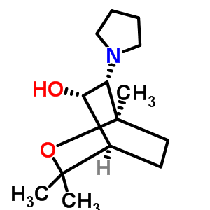 (1a,4a,5b,6b)-(9ci)-1,3,3-三甲基-6-(1-吡咯烷)-2-噁雙環(huán)[2.2.2]辛烷-5-醇結構式_76793-01-6結構式
