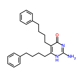 4(3H)-pyrimidinone, 2-amino-5,6-bis(4-phenylbutyl)-Structure,7752-60-5Structure 4(3H)-pyrimidinone, 2-amino-5,6-bis(4-phenylbutyl)- Structure,7752-60-5Structure