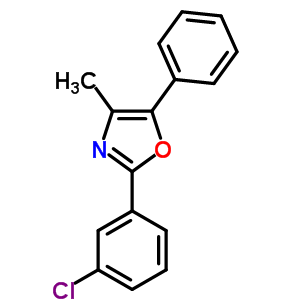 2-(3-Chlorophenyl)-4-methyl-5-phenyl-1,3-oxazoleStructure,77876-76-7Structure 2-(3-Chlorophenyl)-4-methyl-5-phenyl-1,3-oxazole Structure,77876-76-7Structure
