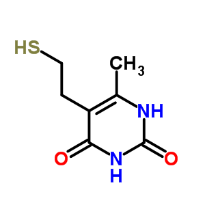 6-Methyl-5-(2-sulfanylethyl)-1h-pyrimidine-2,4-dioneStructure,78831-52-4Structure 6-Methyl-5-(2-sulfanylethyl)-1h-pyrimidine-2,4-dione Structure,78831-52-4Structure