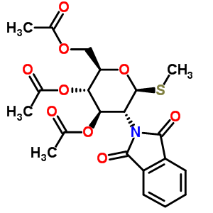 3,4,6-三-o-乙?；?2-脫氧-2-鄰苯二甲酰亞氨基-1-硫代-beta-d-吡喃葡萄糖苷甲酯結(jié)構(gòu)式_79528-48-6結(jié)構(gòu)式