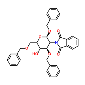 Benzyl 2-deoxy-2-phthalimido-3,6-di-o-benzyl-beta-d-glucopyranosideStructure,80035-36-5Structure Benzyl 2-deoxy-2-phthalimido-3,6-di-o-benzyl-beta-d-glucopyranoside Structure,80035-36-5Structure