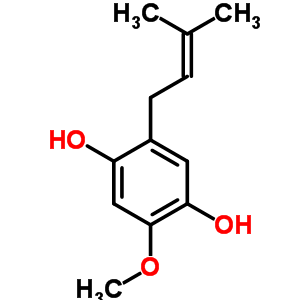 2-Methoxy-5-(3-methylbut-2-enyl)benzene-1,4-diolStructure,80464-90-0Structure 2-Methoxy-5-(3-methylbut-2-enyl)benzene-1,4-diol Structure,80464-90-0Structure
