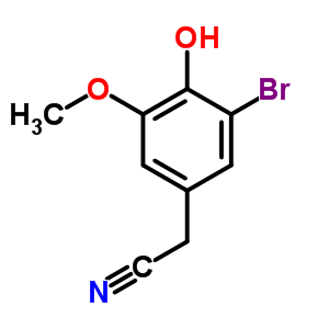 3-Bromo-4-hydroxy-5-methoxyphenylacetonitrileStructure,81038-44-0Structure 3-Bromo-4-hydroxy-5-methoxyphenylacetonitrile Structure,81038-44-0Structure