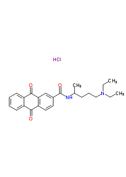 N-(4-(diethylamino)-1-methylbutyl)-9,10-dihydro-9,10-dioxo-2-anthracenecarboxamide monohydrochlorideStructure,81086-04-6Structure N-(4-(diethylamino)-1-methylbutyl)-9,10-dihydro-9,10-dioxo-2-anthracenecarboxamide monohydrochloride Structure,81086-04-6Structure