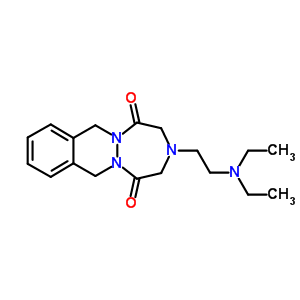 3-(2-(二乙基氨基)乙基)-3,4,7,12-四氫-1H-(1,2,5)三氮雜革(1,2-b)二氮雜萘-1,5(2H)-二酮結(jié)構(gòu)式_81215-76-1結(jié)構(gòu)式