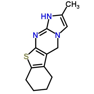 2-甲基-5,6,7,8,9,11-六氫(1)苯并噻吩并(2,3-d)咪唑并(1,2-a)嘧啶結(jié)構(gòu)式_81622-91-5結(jié)構(gòu)式