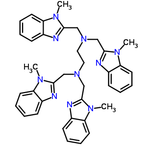 n1,n1,n2,n2-四kis[(1-甲基-1H-苯并咪唑-2-基)甲基]-1,2-乙二胺結構式_81624-53-5結構式