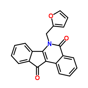 6-(2-呋喃基甲基)-5H-茚并(1,2-c)異喹啉-5,11(6H)-二酮結(jié)構(gòu)式_81721-81-5結(jié)構(gòu)式