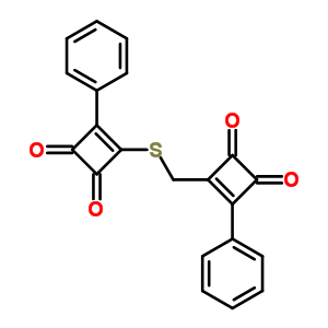 2-[(3,4-二氧代-2-苯基-1-環(huán)丁烯)甲基磺酰基]-3-苯基-2-環(huán)丁烯-1,4-二酮結(jié)構(gòu)式_81758-67-0結(jié)構(gòu)式