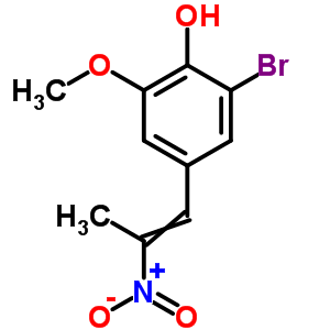 2-Bromo-6-methoxy-4-(2-nitroprop-1-enyl)phenolStructure,82040-71-9Structure 2-Bromo-6-methoxy-4-(2-nitroprop-1-enyl)phenol Structure,82040-71-9Structure