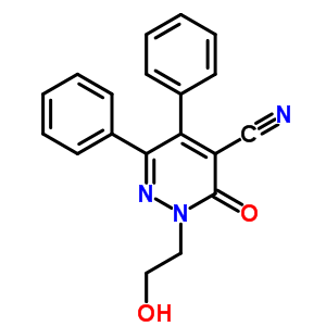 2,3-Dihydro-2-(2-hydroxyethyl)-3-oxo-5,6-diphenyl-4-pyridazinecarbonitrileStructure,82231-98-9Structure 2,3-Dihydro-2-(2-hydroxyethyl)-3-oxo-5,6-diphenyl-4-pyridazinecarbonitrile Structure,82231-98-9Structure