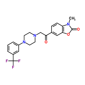 3-甲基-6-((4-(alpha,alpha,alpha-三氟-間甲苯)-4-哌嗪)乙?；?-2-苯噁唑啉酮結(jié)構(gòu)式_82608-05-7結(jié)構(gòu)式