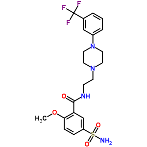 N-(2-(4-(3-trifluoromethylphenyl)-1-piperazinyl)ethyl)-2-methoxy-5-sulfamoylbenzamideStructure,82608-07-9Structure N-(2-(4-(3-trifluoromethylphenyl)-1-piperazinyl)ethyl)-2-methoxy-5-sulfamoylbenzamide Structure,82608-07-9Structure