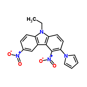 9H-carbazole,9-ethyl-4,6-dinitro-3-(1h-pyrrol-1-yl)-Structure,82982-96-5Structure 9H-carbazole,9-ethyl-4,6-dinitro-3-(1h-pyrrol-1-yl)- Structure,82982-96-5Structure