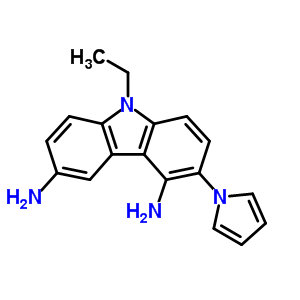 9H-carbazole-3,5-diamine,9-ethyl-6-(1h-pyrrol-1-yl)-Structure,82982-97-6Structure 9H-carbazole-3,5-diamine,9-ethyl-6-(1h-pyrrol-1-yl)- Structure,82982-97-6Structure