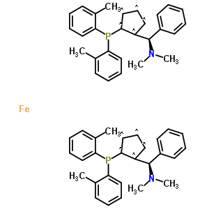 (1R,1r)-1,1-雙[雙(2-甲基苯基)膦]-2,2-雙[(r)-(二甲基氨基)苯結構式_831226-37-0結構式
