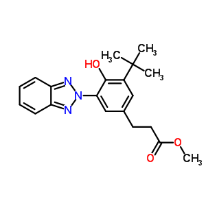 Benzenepropanoic acid, 3-(2h-benzotriazol-2-yl)-5-(1,1-dimethylethyl)-4-hydroxy-, methyl esterStructure,84268-33-7Structure Benzenepropanoic acid, 3-(2h-benzotriazol-2-yl)-5-(1,1-dimethylethyl)-4-hydroxy-, methyl ester Structure,84268-33-7Structure